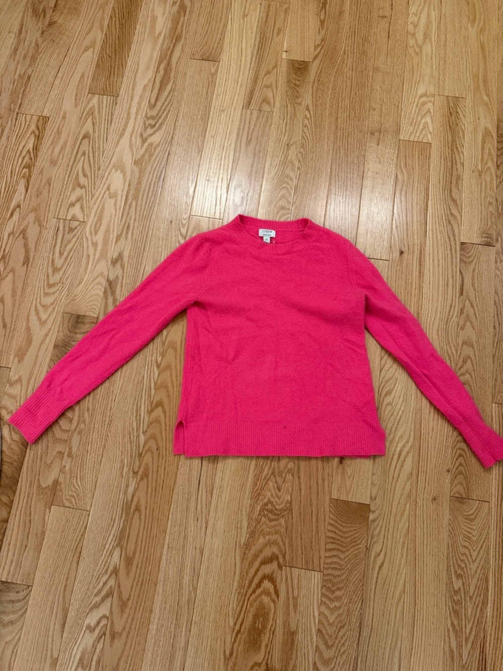 J. Crew Hot Pink Crewneck Sweater